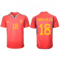 Španjolska Jordi Alba #18 Domaci Dres SP 2022 Kratak Rukav